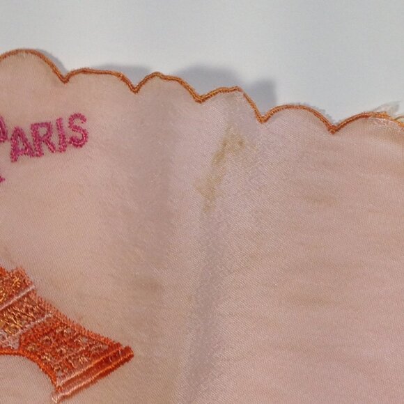 Lot 5 Vintage Handkerchiefs from the 50's handmade borders - Picture 10 of 13